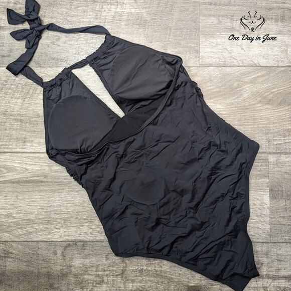 Beautikini Deep V One Piece Swimsuit Size L - Picture 5 of 5